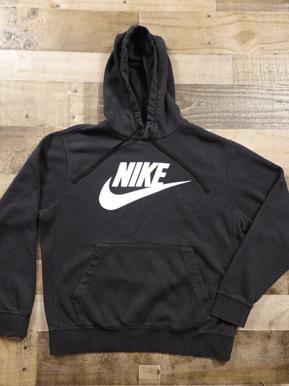 Nike Sportswear Club Fleece Pullover Hoodie Men's Medium Black‎ Logo